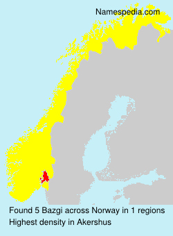 Surname Bazgi in Norway