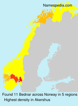 Surname Bednar in Norway