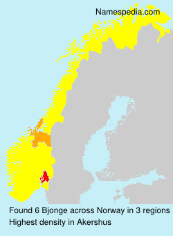 Surname Bjonge in Norway