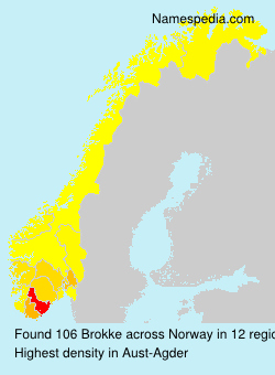 Surname Brokke in Norway