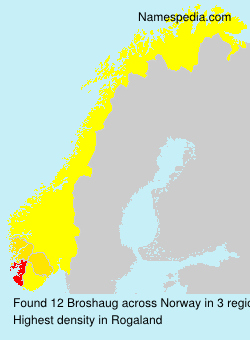 Surname Broshaug in Norway
