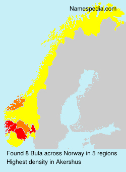 Surname Bula in Norway