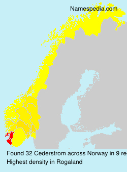 Surname Cederstrom in Norway