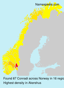 Surname Conradi in Norway