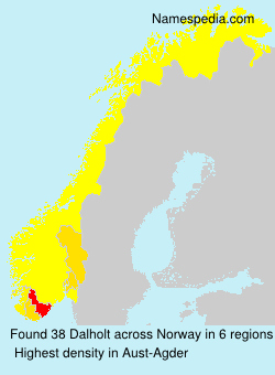 Surname Dalholt in Norway