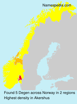 Surname Degen in Norway