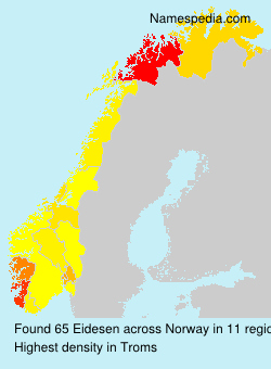 Surname Eidesen in Norway