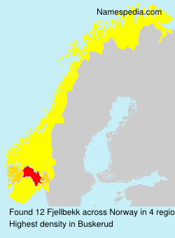Surname Fjellbekk in Norway