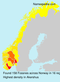 Surname Fossnes in Norway