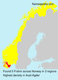 Surname Frahm in Norway
