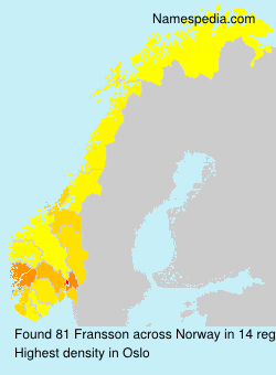 Surname Fransson in Norway