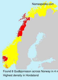 Surname Gudbjornsson in Norway