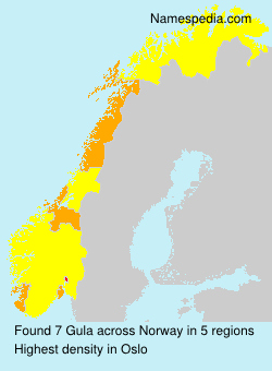 Surname Gula in Norway
