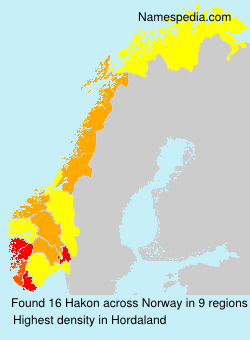Surname Hakon in Norway