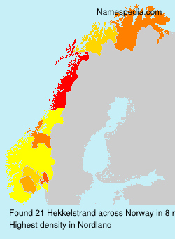 Surname Hekkelstrand in Norway