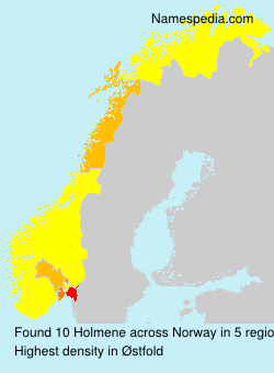 Surname Holmene in Norway