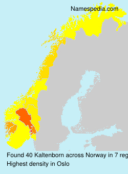 Surname Kaltenborn in Norway