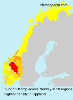 Surname Kamp in Norway