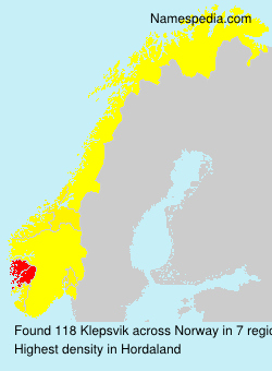 Surname Klepsvik in Norway