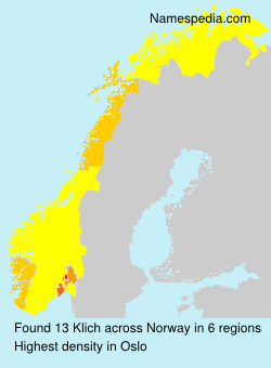 Surname Klich in Norway