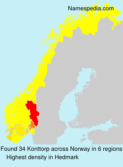 Surname Konttorp in Norway