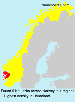 Surname Kotuszko in Norway