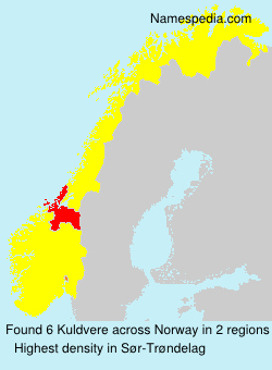 Surname Kuldvere in Norway