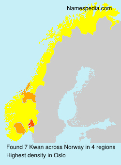 Surname Kwan in Norway