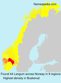 Surname Langum in Norway