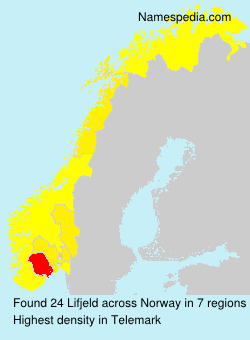 Surname Lifjeld in Norway