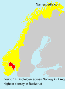 Surname Lindteigen in Norway