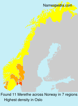 Surname Merethe in Norway