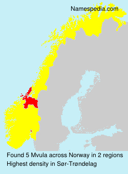 Surname Mvula in Norway