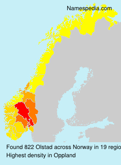 Surname Olstad in Norway