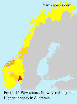 Surname Paw in Norway