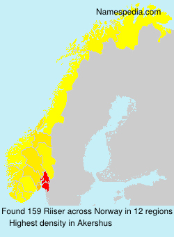 Surname Riiser in Norway