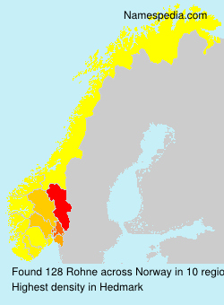 Surname Rohne in Norway