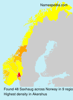 Surname Saxhaug in Norway