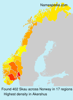 Surname Skau in Norway