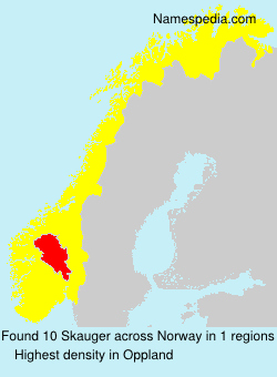 Surname Skauger in Norway