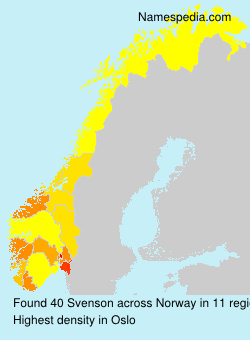 Surname Svenson in Norway
