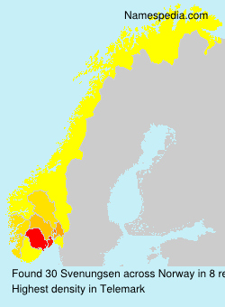 Surname Svenungsen in Norway