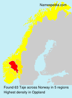 Surname Taje in Norway