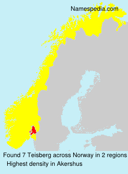 Surname Teisberg in Norway