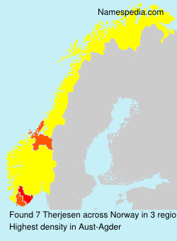 Surname Therjesen in Norway