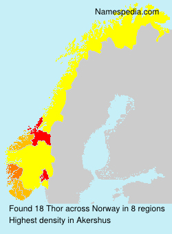 Surname Thor in Norway