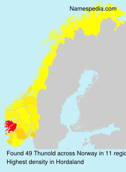 Surname Thunold in Norway