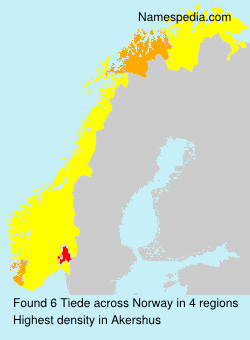 Surname Tiede in Norway