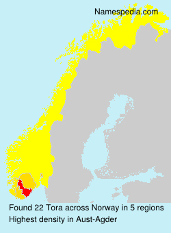 Surname Tora in Norway