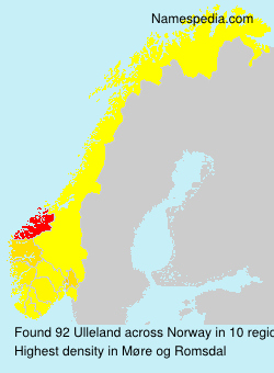 Surname Ulleland in Norway
